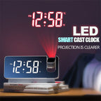 Digital Projection Alarm Clock with 180-Degree Projector