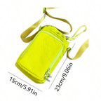 Water-Resistant Crossbody Water Bottle Bag with Front Pocket