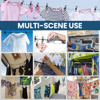 Portable elastic travel clothes rack