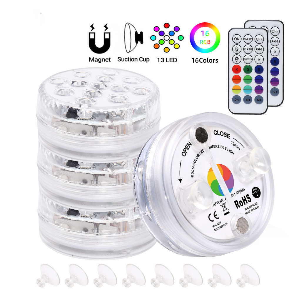 Underwater LED light with remote control – RGB multicolor pool lighting for bathrooms and ponds