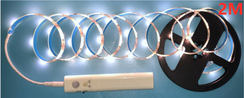 LED light strip with remote control – 2 meters flexible strip for decorative lighting in cabinets and shelves