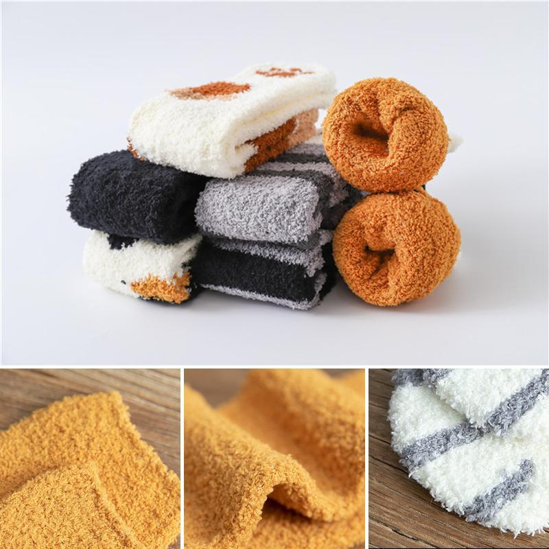 Thick Warm Sweet Cat Paw Floor Socks