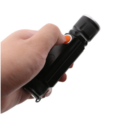 USB Rechargeable Magnetic Flashlight – LED Emergency Light with Magnet and Carry Strap