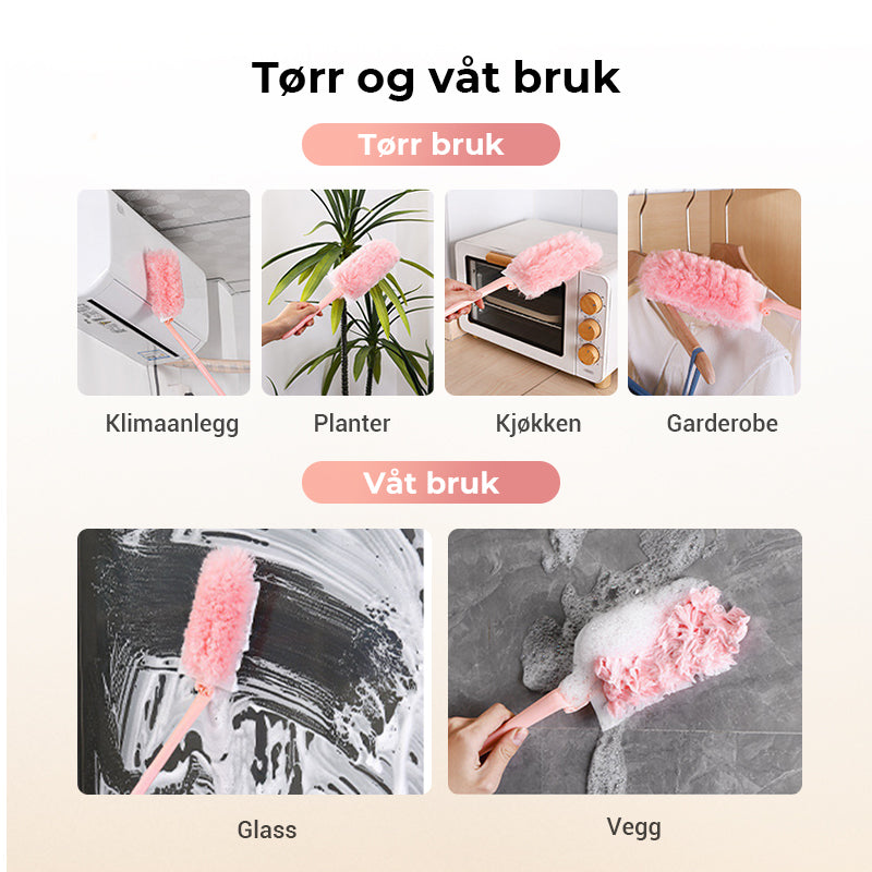 Folding reusable dust brush for cleaning