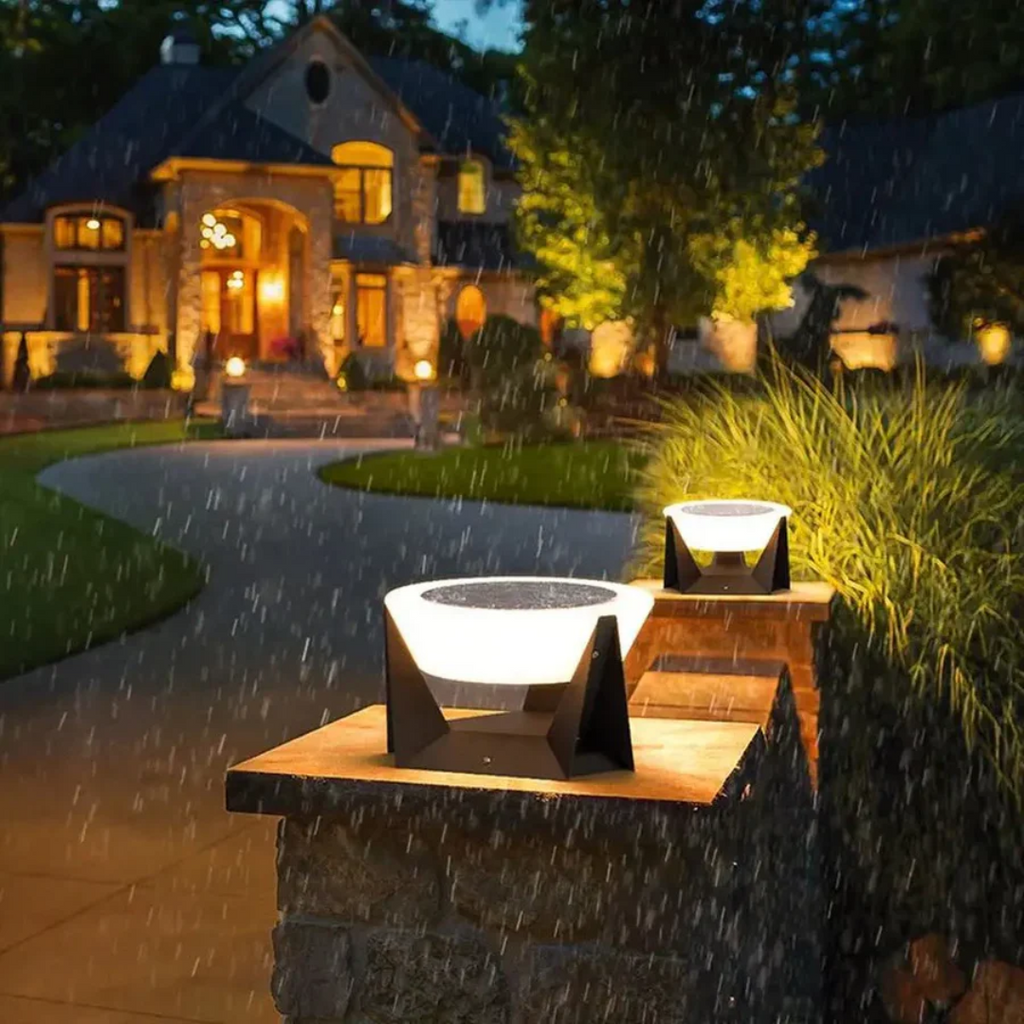 Stylish Solar-Powered Outdoor Lamp