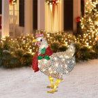 Bright Chicken with Scarf Christmas Decoration