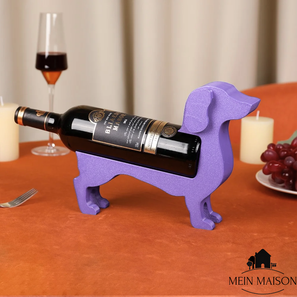 Wine Bottle Holder Dachshund CorkHound | Original Design | Sturdy & Decorative | For 375–500 ml
