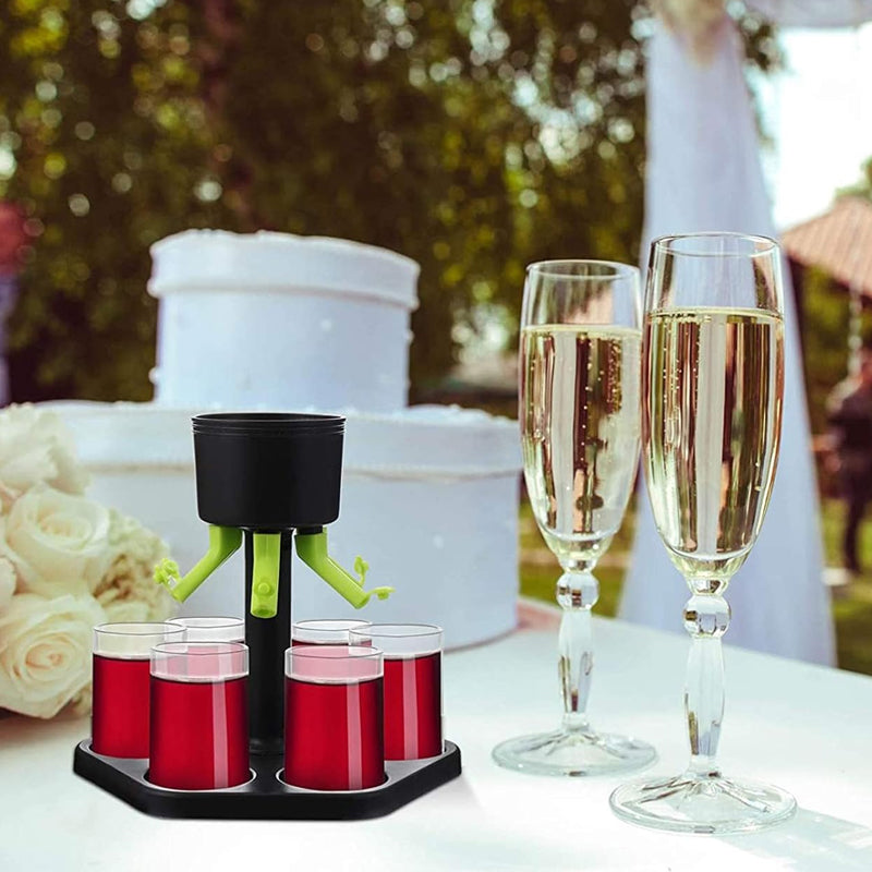 Shot glass dispenser and holder