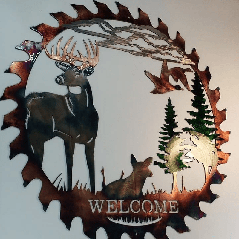Metal wall art, laser-cut