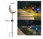 Solar Garden Light made of Metal – Waterproof LED Design in Moon, Flame, Sun or Star Shape