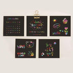 【100 sheets/1 set】DIY Rainbow Magic Scratch Paper Art Set