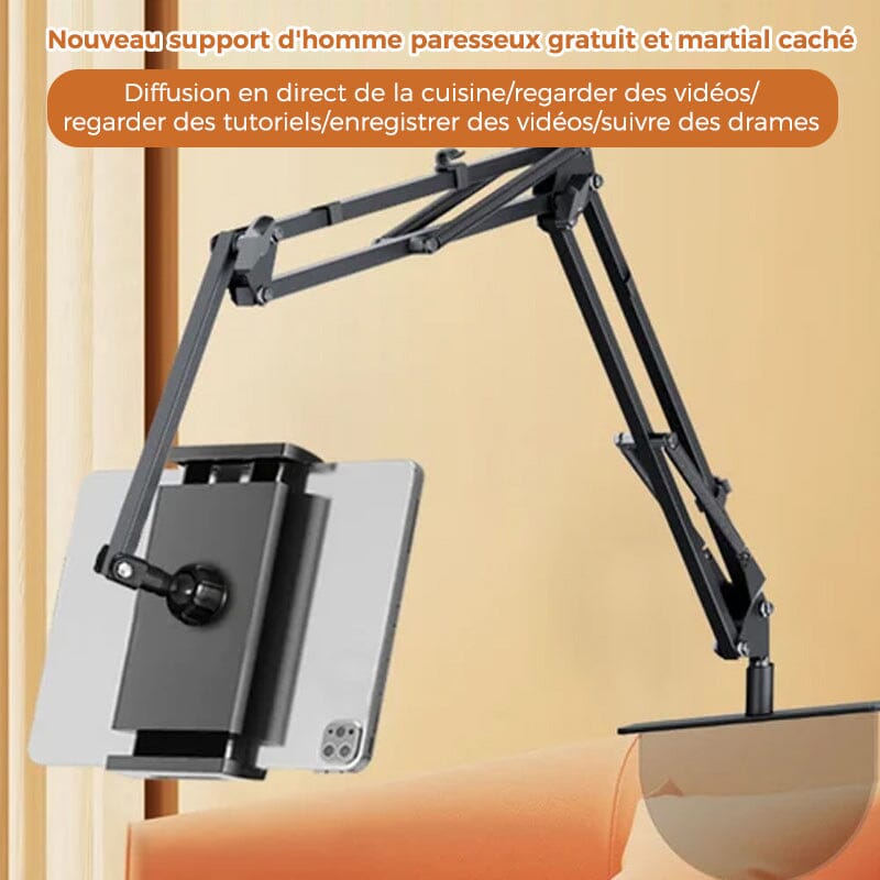 Hidden, extendable table tablet and phone holder