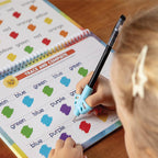 Reusable ribbed handwriting workbooks