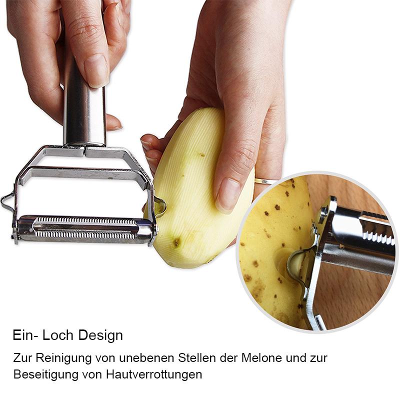 Multifunctional vegetable peeler made of stainless steel