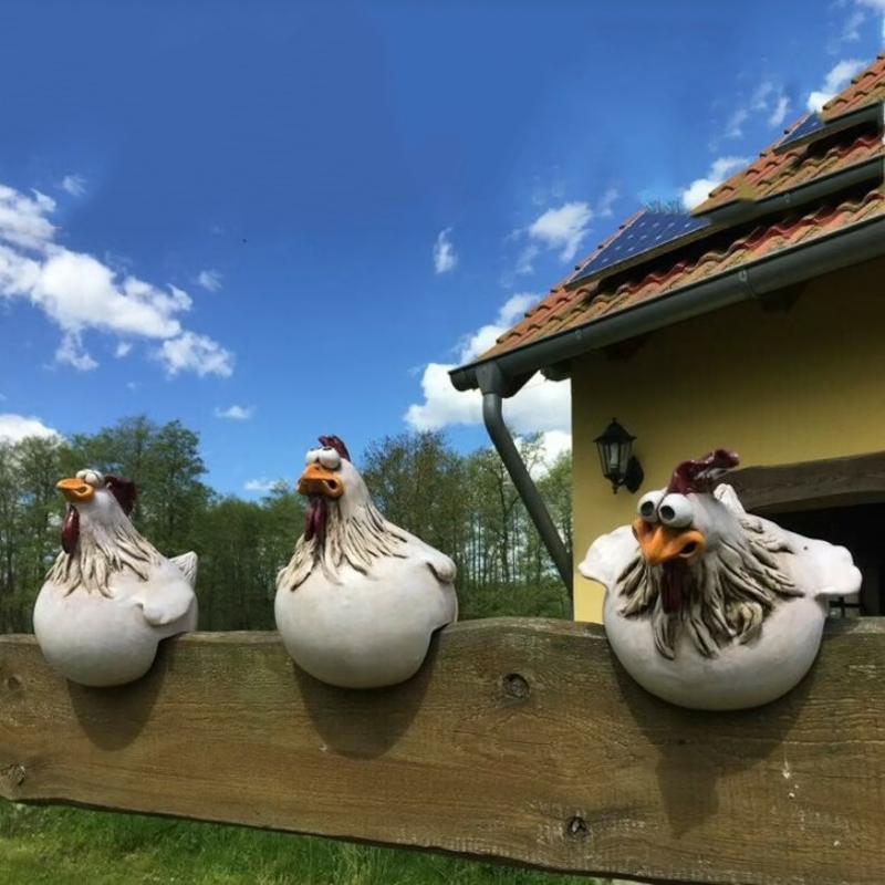 Big Eye Hen Resin Handicraft