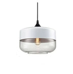 Hand-Blown Glass & Wood Pendant Light Adjustable