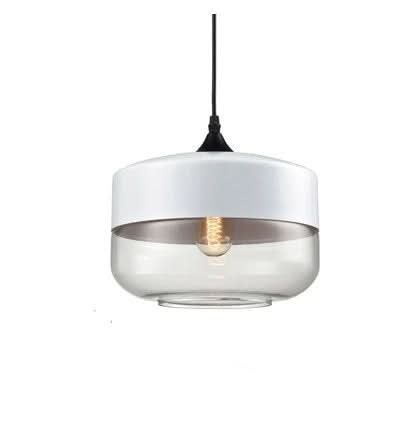 Hand-Blown Glass & Wood Pendant Light Adjustable