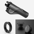 Ergonomic bicycle grips with shock absorption and horns (1 pair)