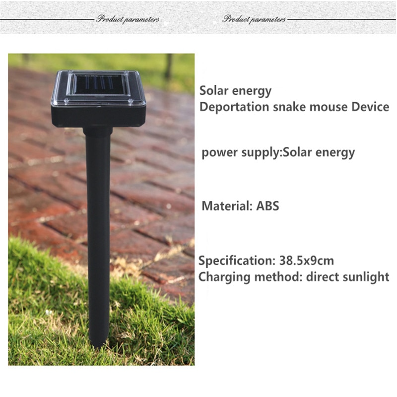 Solar-powered snake and pest deterrent – Ultrasonic device for the garden