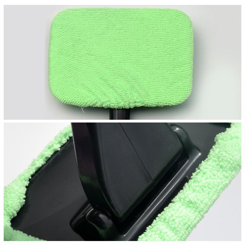Microfiber cleaner with 2 reusable microfiber hoods