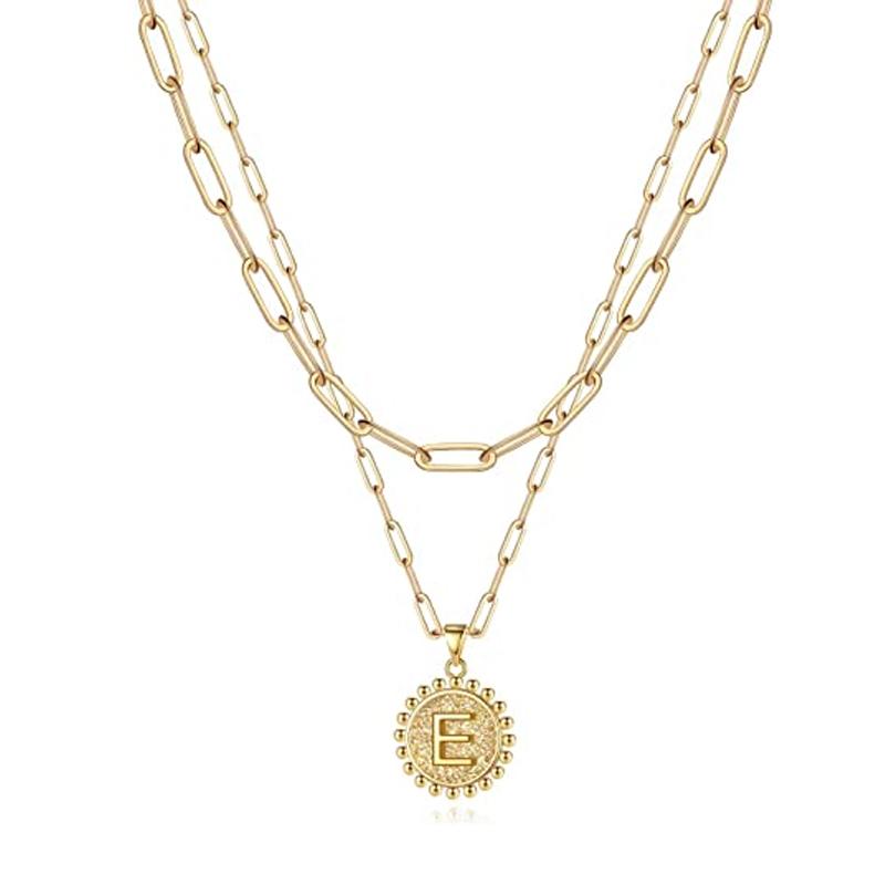 Golden Initial Necklaces for Women