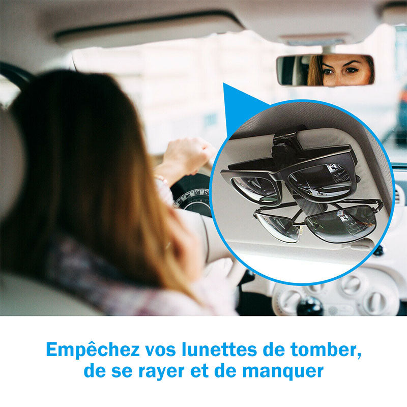 Sunglasses holder for car visor