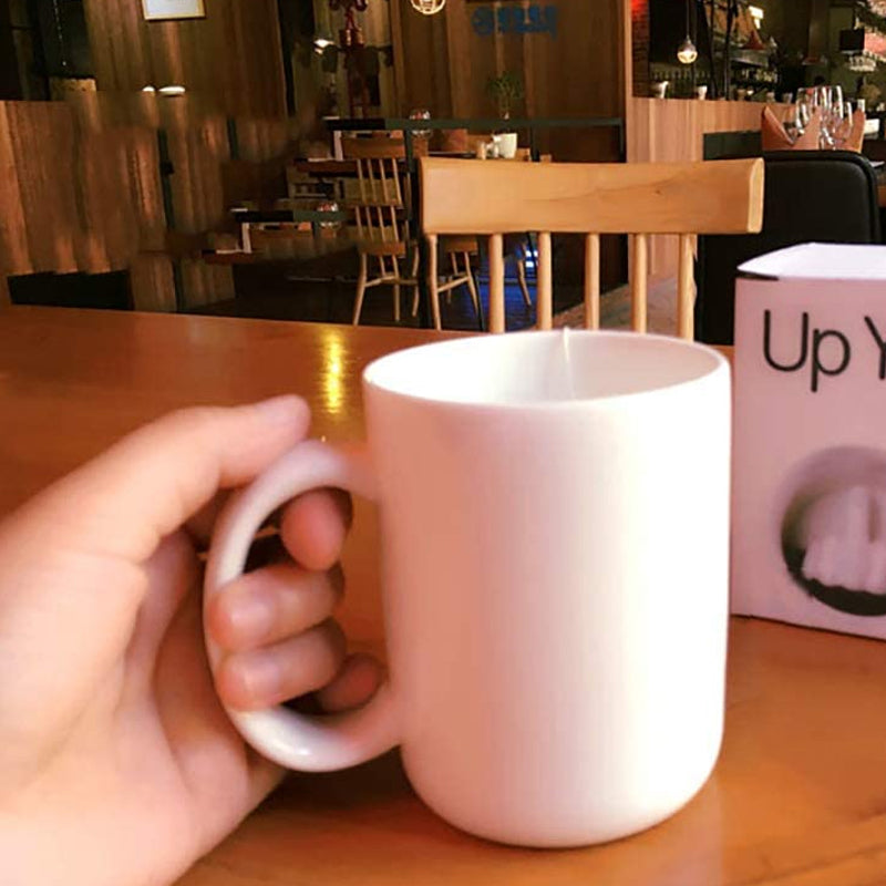 Personalized ceramic long finger cup