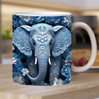 3D Elephant Flower Mug