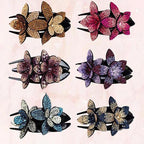 Rhinestone Double Flower Hair Clip