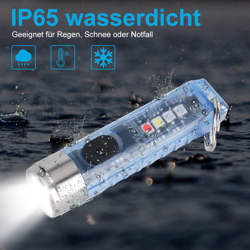 Mini flashlight with keychain