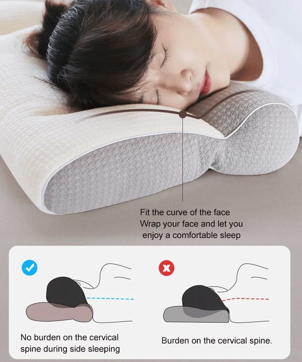 Sleep-improving neck pillow with comfort support of goose down