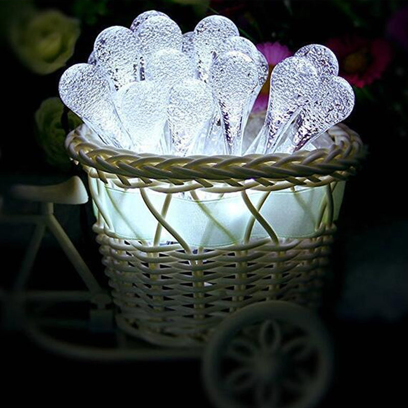 Solar Water Droplet String Lights
