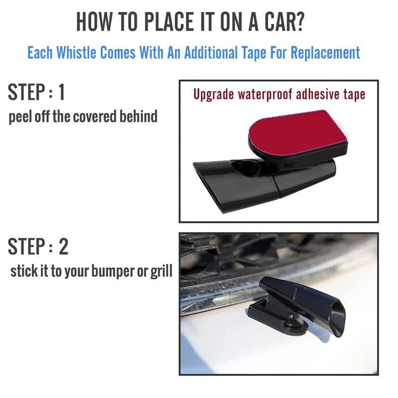 Ultrasonic deer warning signal whistle device for car