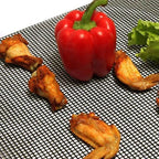 Teflon Non-stick BBQ Grill Mesh Mat for reusable cleaning