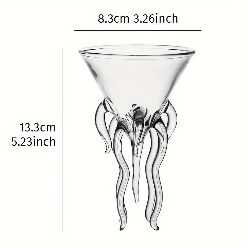 Unique, octopus-inspired cocktail glass