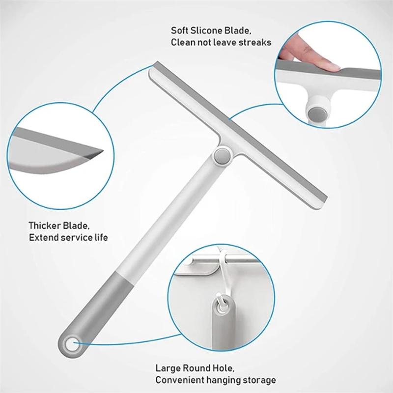 Shower squeegee for glass