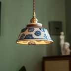 Retro Japanese Pendant Light Made of Ceramic