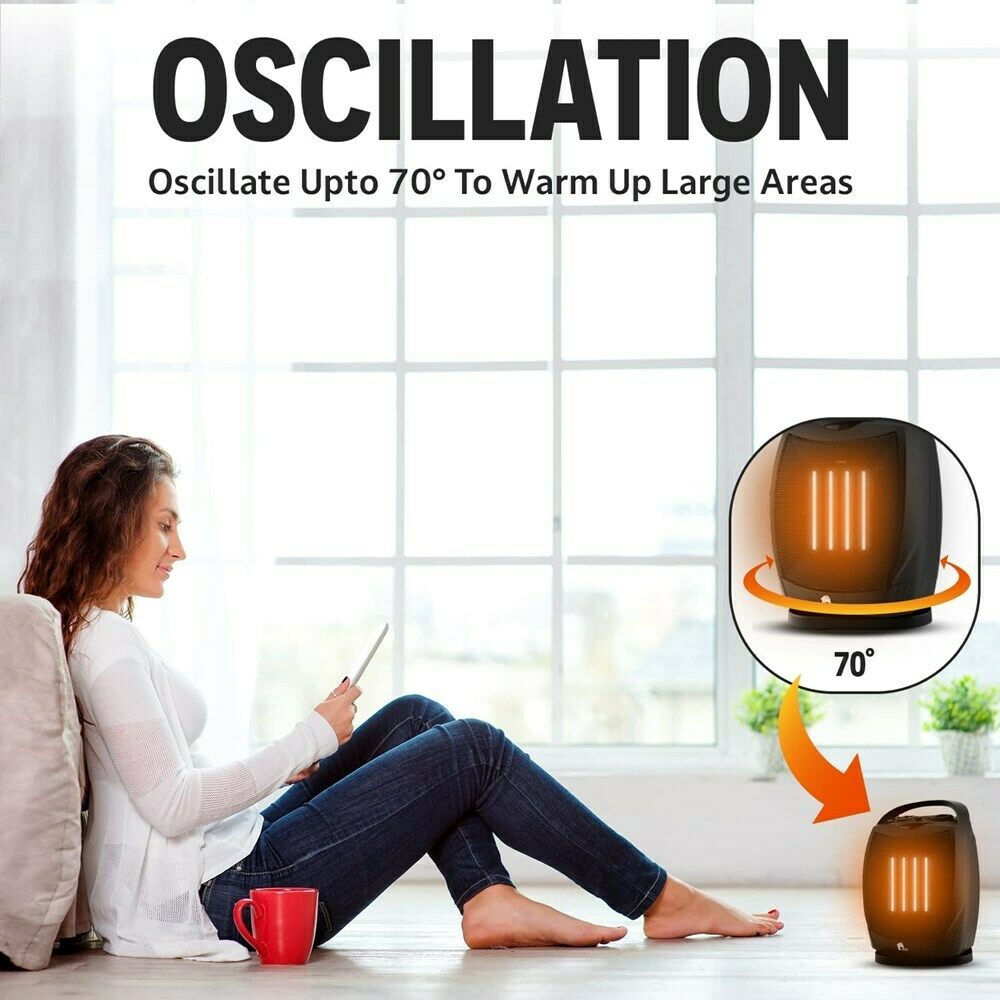 HeatEase Compact Portable Heater – Stylish, Oscillating & Energy Efficient