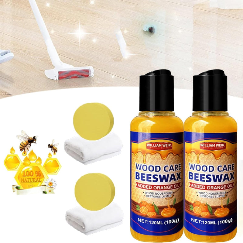 Nutrient-rich beeswax for wood care and maintenance