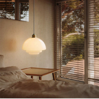 White Glass Pendant Lamp for Dining Room and Kitchen