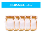 Zip bags in the shape of a pot