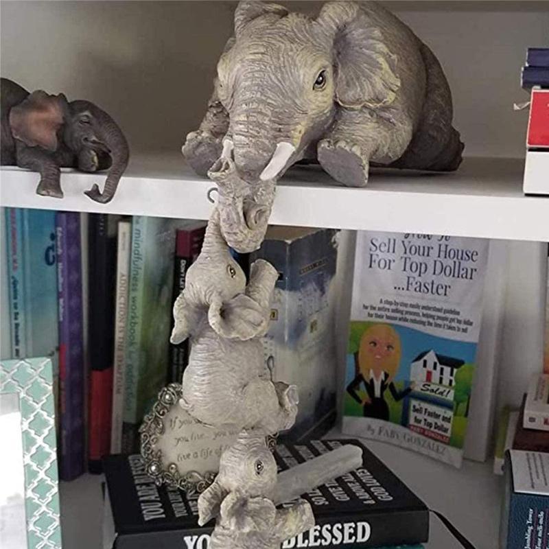 Elephant sitter hand-painted figures