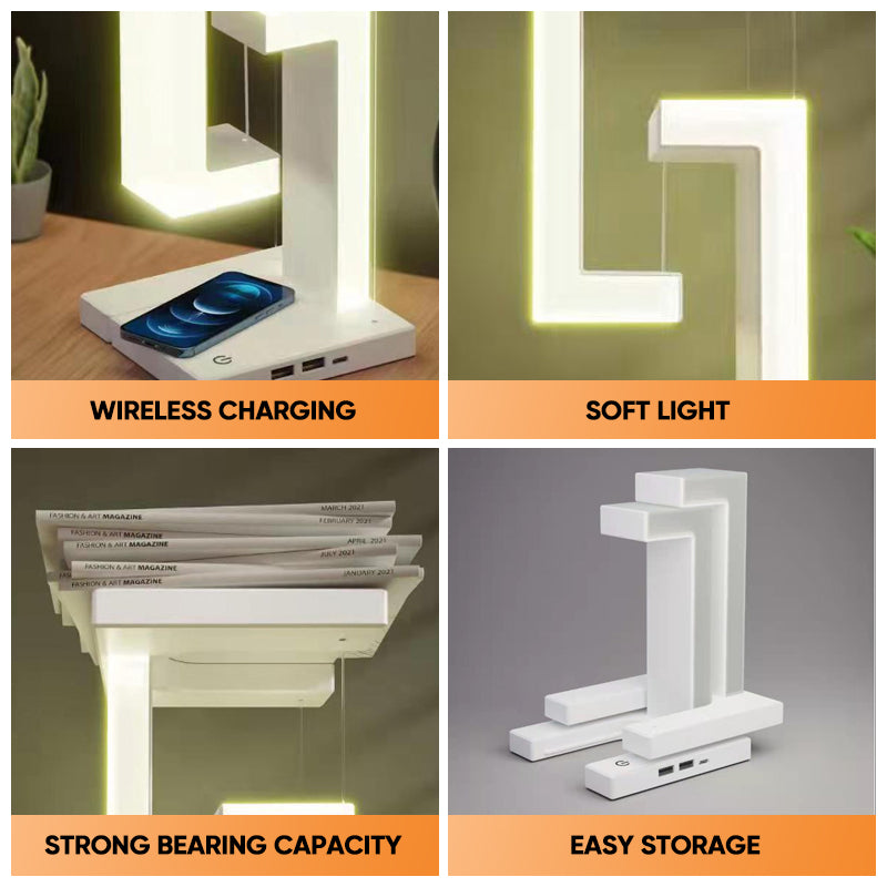 The floating wireless charging lamp