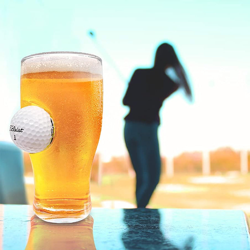 Golf ball pint glass