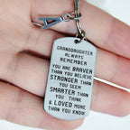 To my grandchild grandson granddaughter son daughter gift inscription keychain