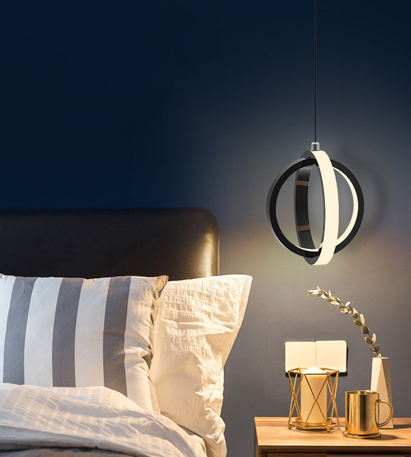 LED Pendant Light with Three-color Dimming, Energy-saving LED Chip, Soft Light Eye Protection and Environmentally Friendly Materials, for Bedroom, Bar, Living Room, Dining Room and More