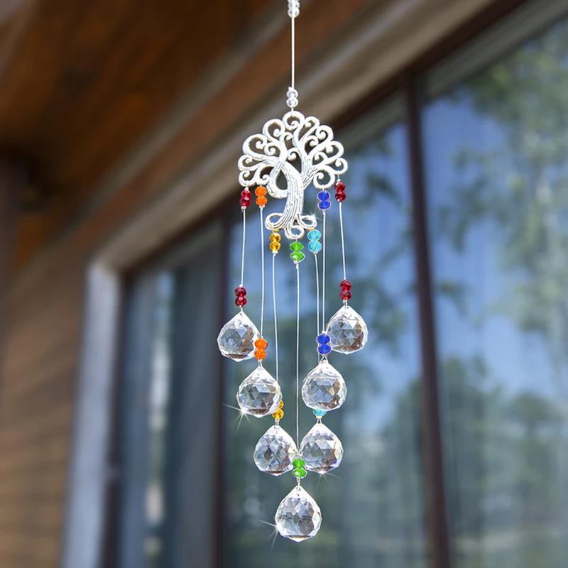 Sun Catcher Tree World Made of Crystal