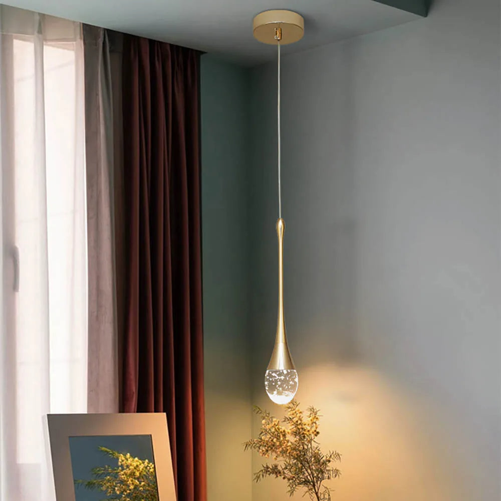 Glass Pendant Lamp with Warm Light Glow - Vetra