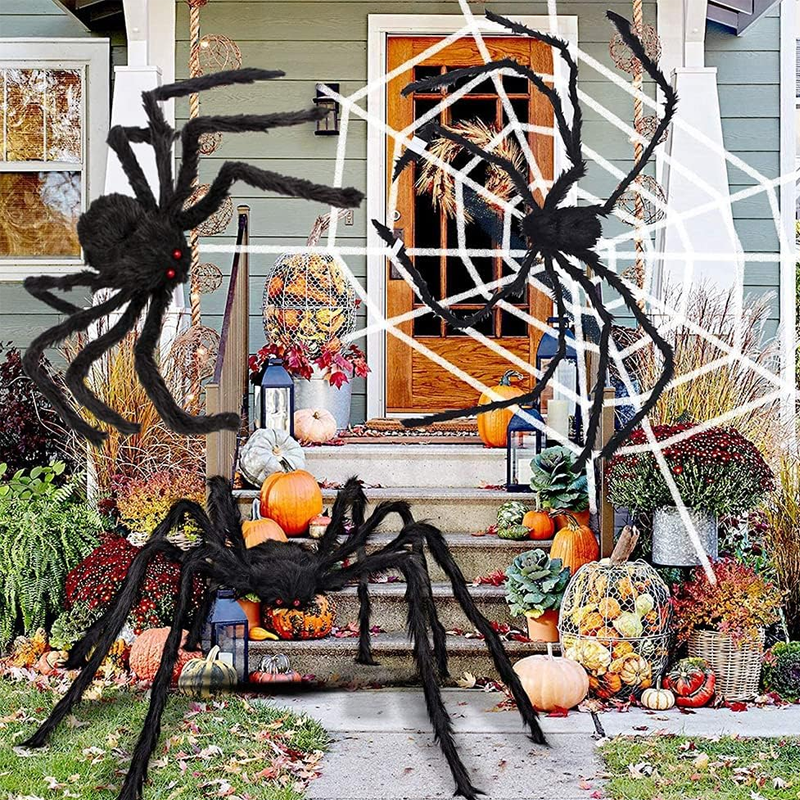 Halloween Spider Decorations, stretchable spider web