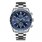 Men’s Waterproof Quartz Watch with Leather Strap